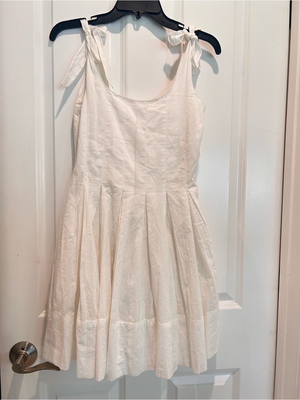 New Beach Riot White Tie Strap Fit & Flare Mini Dress Women’s Summer Resort - Picture 7 of 9